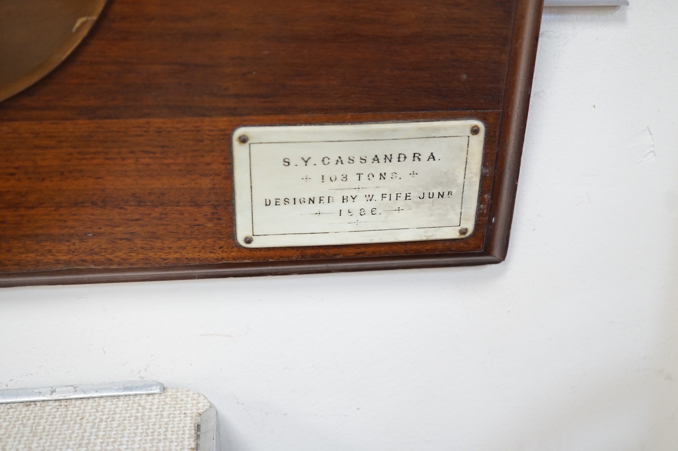 A late 19th century model of S.Y. Cassandra by W. Firle
